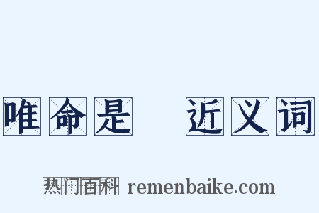 唯命是從近义词是什么意思的图片